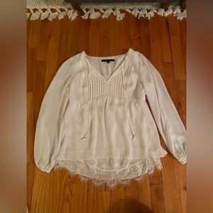 White House black market white blouse